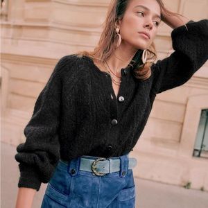 Sezane Alma Cardigan Black S